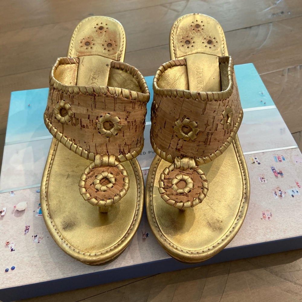 Gently used Jack Rogers wedges sz7